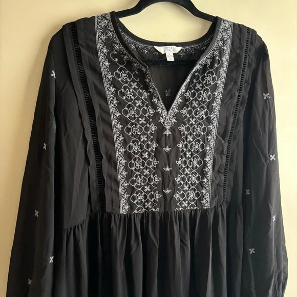 Women’s Time and Tru Peasant Fall Dress Size L 12/14 - Picture 2 of 4